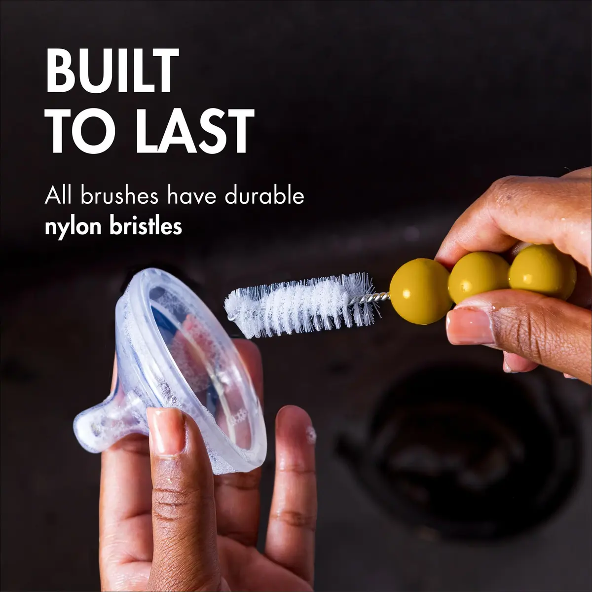 Boon Mod Replacement Baby Bottle Brushes - 4 Pack Nylon Bottle & Straw Cleaners for Baby Bottles - view 3