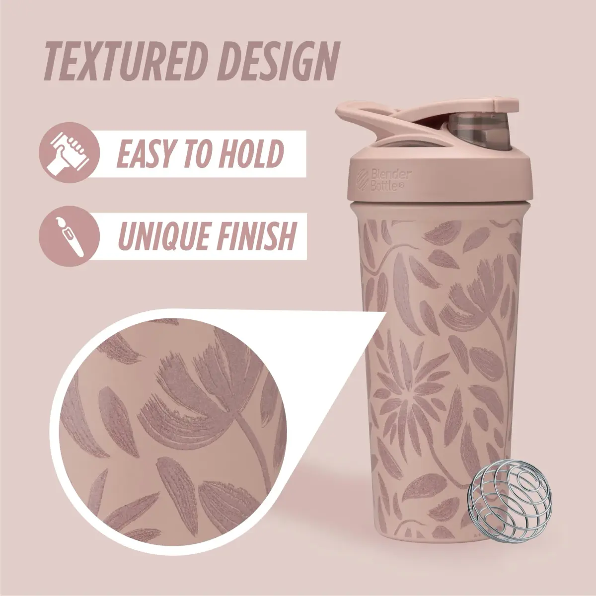 BlenderBottle Strada Sleek Stainless Steel Shaker Bottle 739ml (25 oz) | Insulated for Cold Drinks - view 2