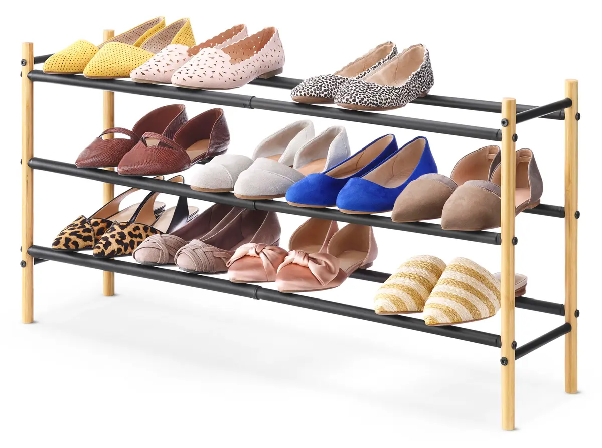 Whitmor 3-Tier Expandable Shoe Rack | Store up to 12 pairs of shoes in India - view 4