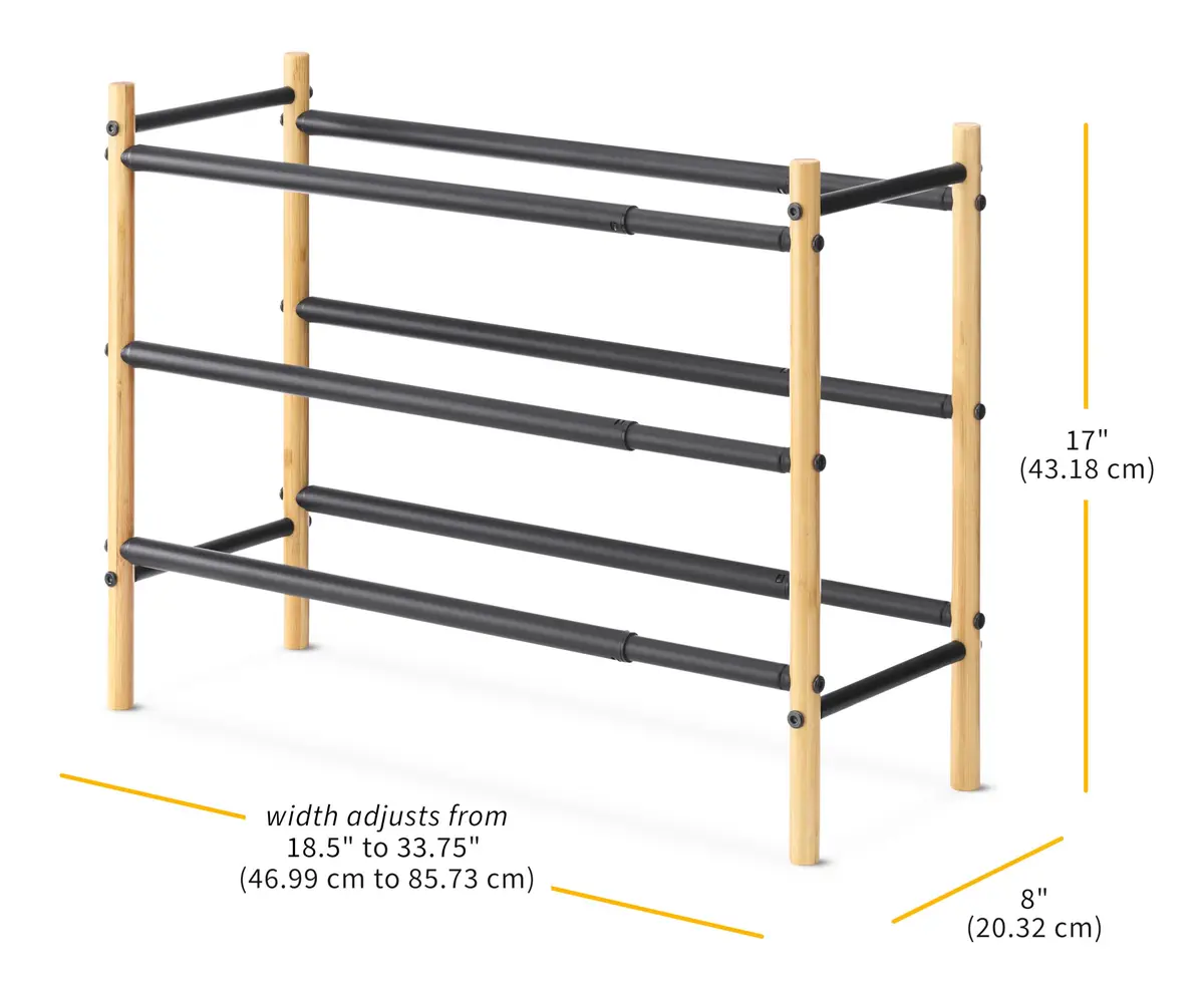 Whitmor 3-Tier Expandable Shoe Rack | Store up to 12 pairs of shoes in India - view 6
