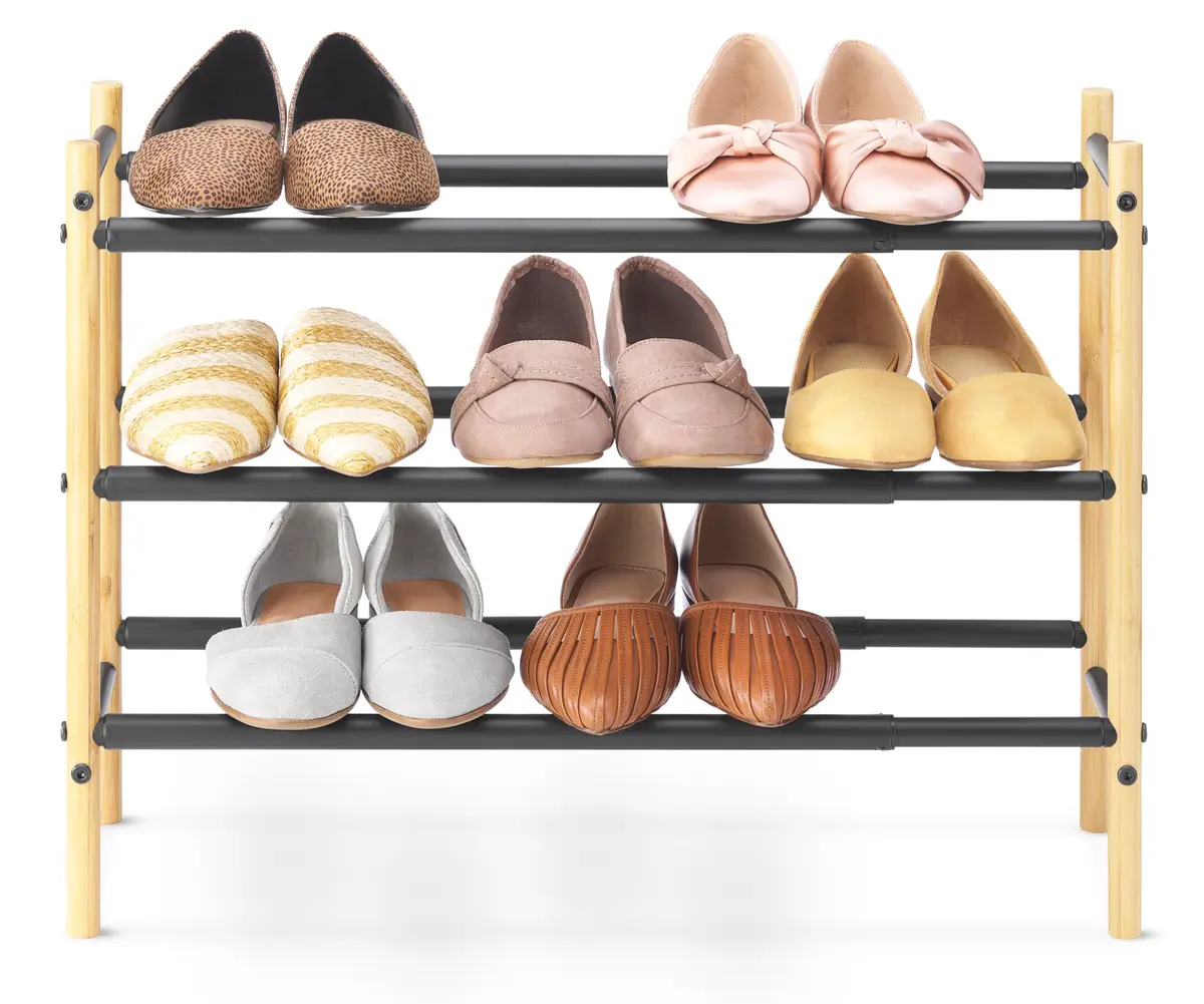 Whitmor 3-Tier Expandable Shoe Rack | Store up to 12 pairs of shoes in India - view 2