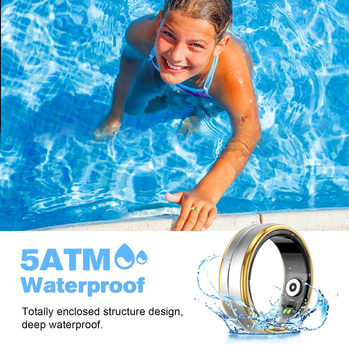 MagLoop Smart Ring Health Tracker for Men/Women | Sleep & Heart Rate Monitor, Waterproof, Fast Charging, Long-Lasting (Silver,10) - view 5