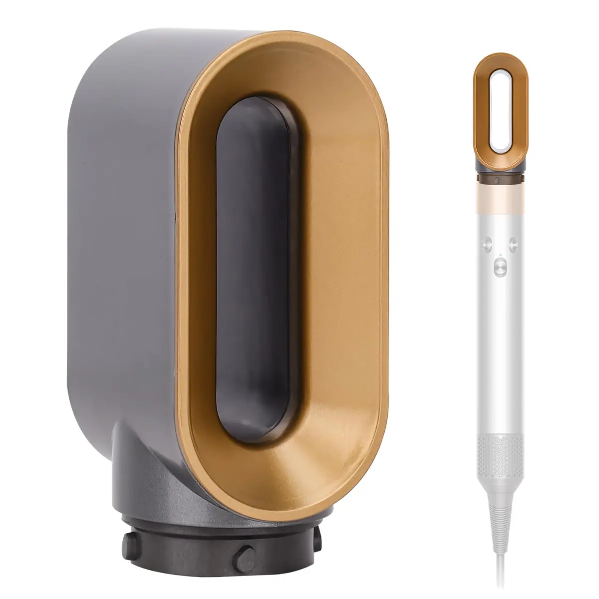 GreeSuit Hair Dryer Nozzle Replacement | Compatible with Dyson Airwrap HS01 HS05 | Gold - main product image