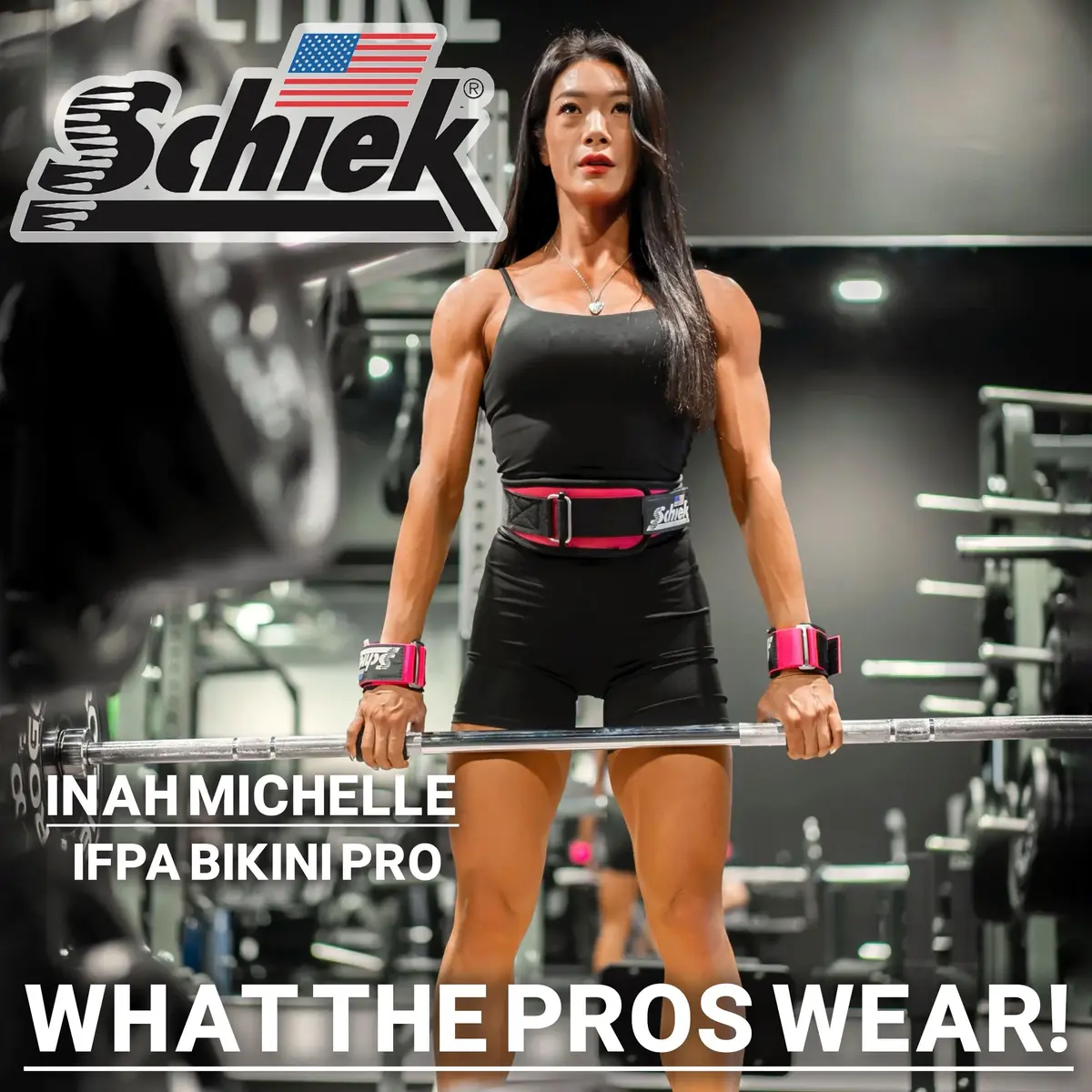 Schiek Pink Wearable Weightlifting Hooks | Heavy Support & Snug Fit (2.5" Wide) - view 4