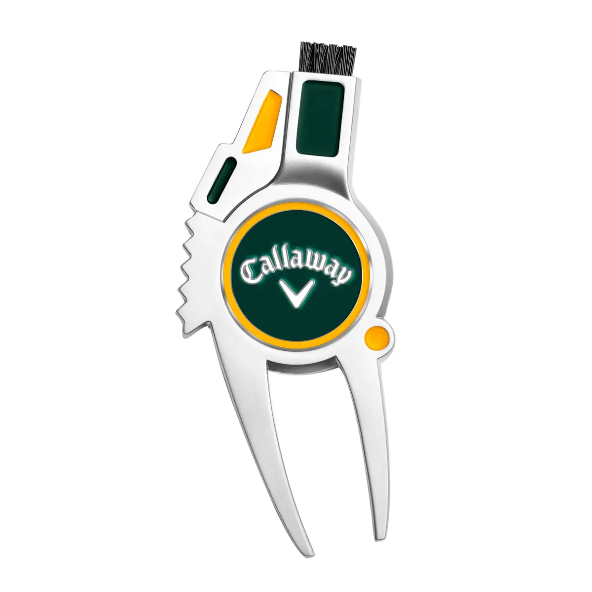 Callaway 4-in-1 Golf Divot Repair Tool Green/Yellow | Multi-Function Golf Essential - main product image