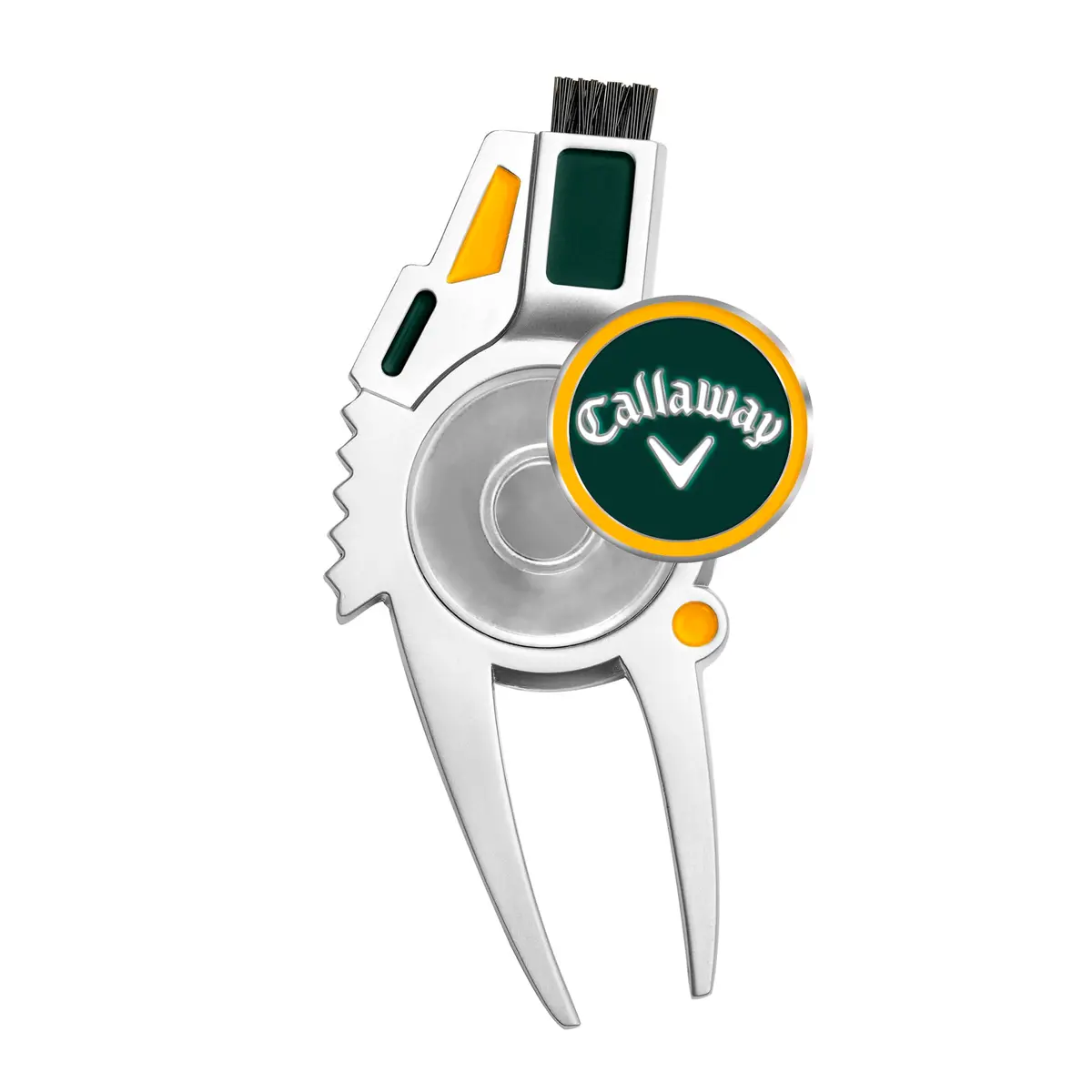 Callaway 4-in-1 Golf Divot Repair Tool Green/Yellow | Multi-Function Golf Essential - view 2