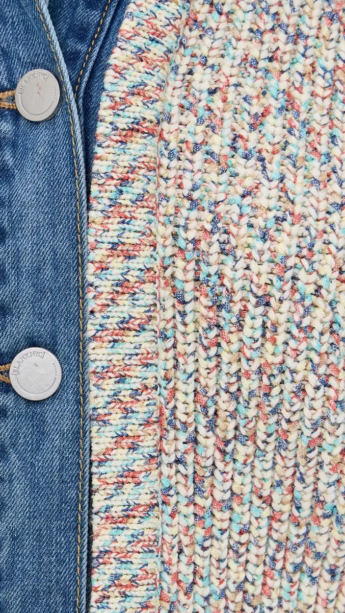 [BLANKNYC] Women's Happy Place Sweater, Multi Color, XS | Casual Cotton Knit Pullover - view 6