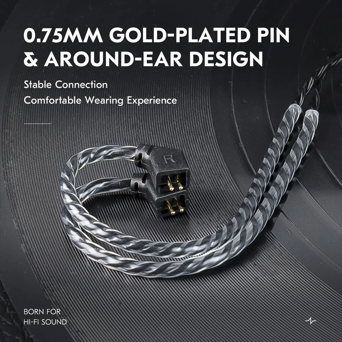 H HIFIHEAR KZ ZSN PRO Earphone Upgraded Cable 2M | 4N OFC Braided Twisted Replacement Wire - view 5