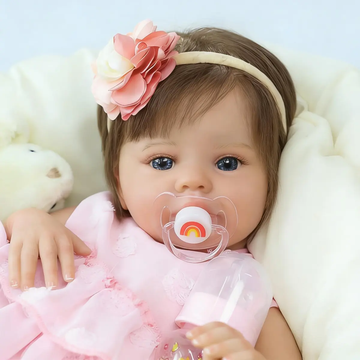 SCOM 20 Inch Reborn Baby Doll Girl | Realistic Newborn Baby Toy for Kids 3+ - view 2