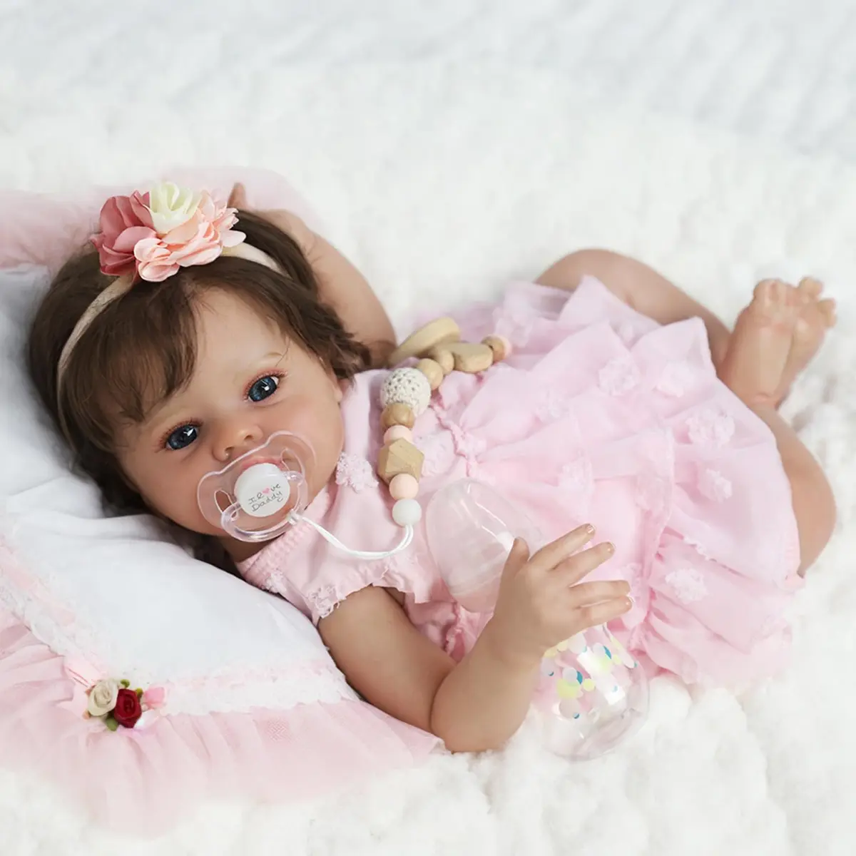 SCOM 20 Inch Reborn Baby Doll Girl | Realistic Newborn Baby Toy for Kids 3+ - view 3