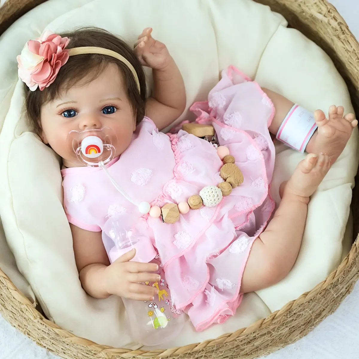 SCOM 20 Inch Reborn Baby Doll Girl | Realistic Newborn Baby Toy for Kids 3+ - view 4