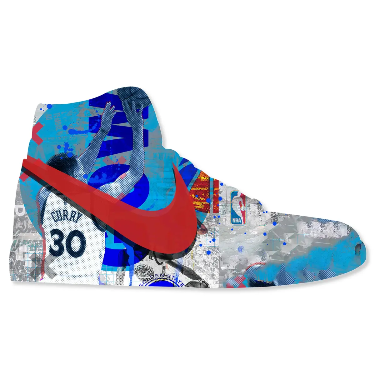 NotoriArt Retro Sneaker Acrylic Wall Art Die-Cut 19" x 10.5" | Street Art Sneaker Shape - main product image