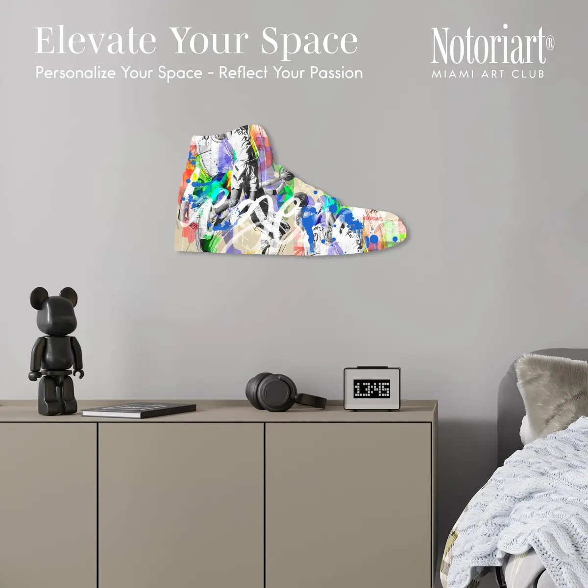 NotoriArt Retro Sneaker Acrylic Wall Art Die-Cut 19" x 10.5" | Icons Sneaker Shape - view 2
