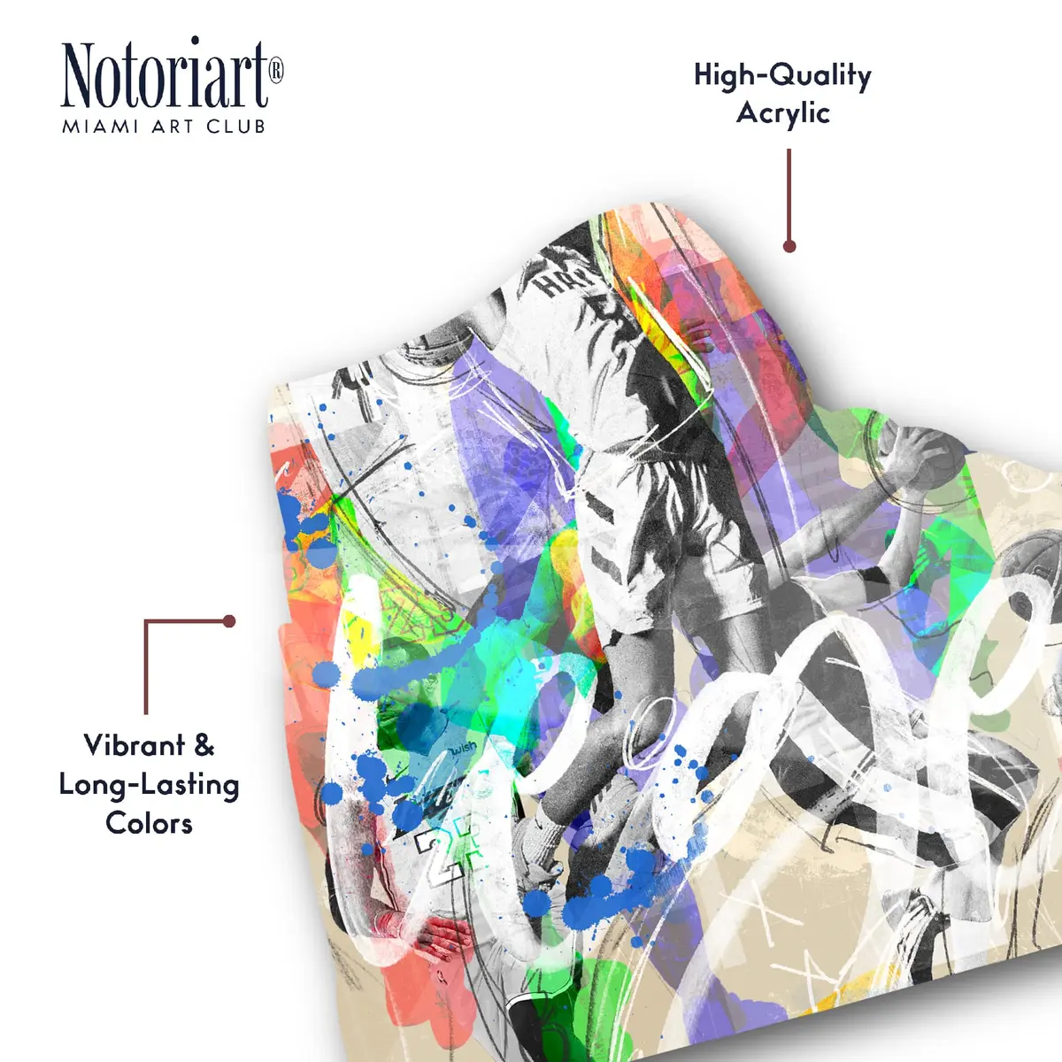 NotoriArt Retro Sneaker Acrylic Wall Art Die-Cut 19" x 10.5" | Icons Sneaker Shape - view 3