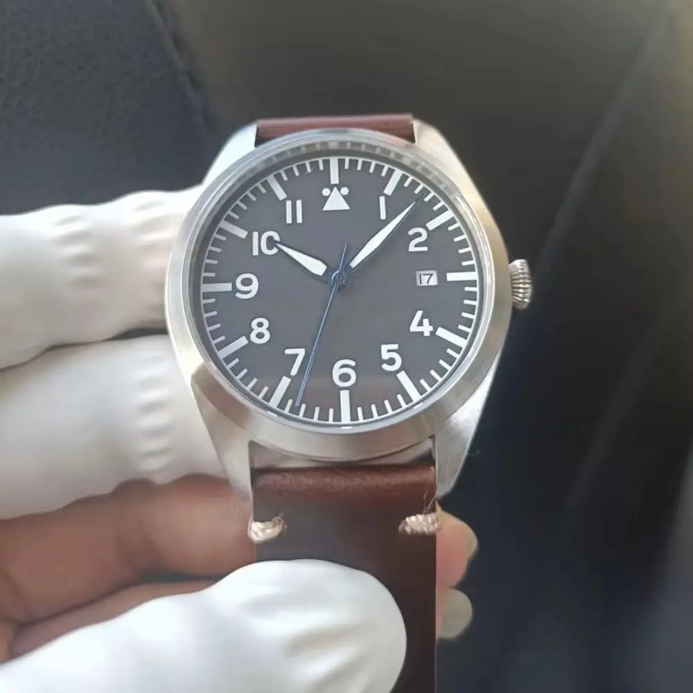 Boyarca Pilot Watch Men's Aviator Automatic Mechanical Watch 40mm (1.57 in) | Japan MIYOTA 8215 Movement - view 8