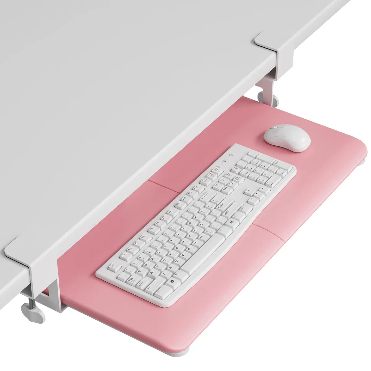 BONTEC Under Desk Keyboard Tray, Pull-Out Platform for Ergonomic Workspace | Fits Desks Up to 1.97 Inches - main product image