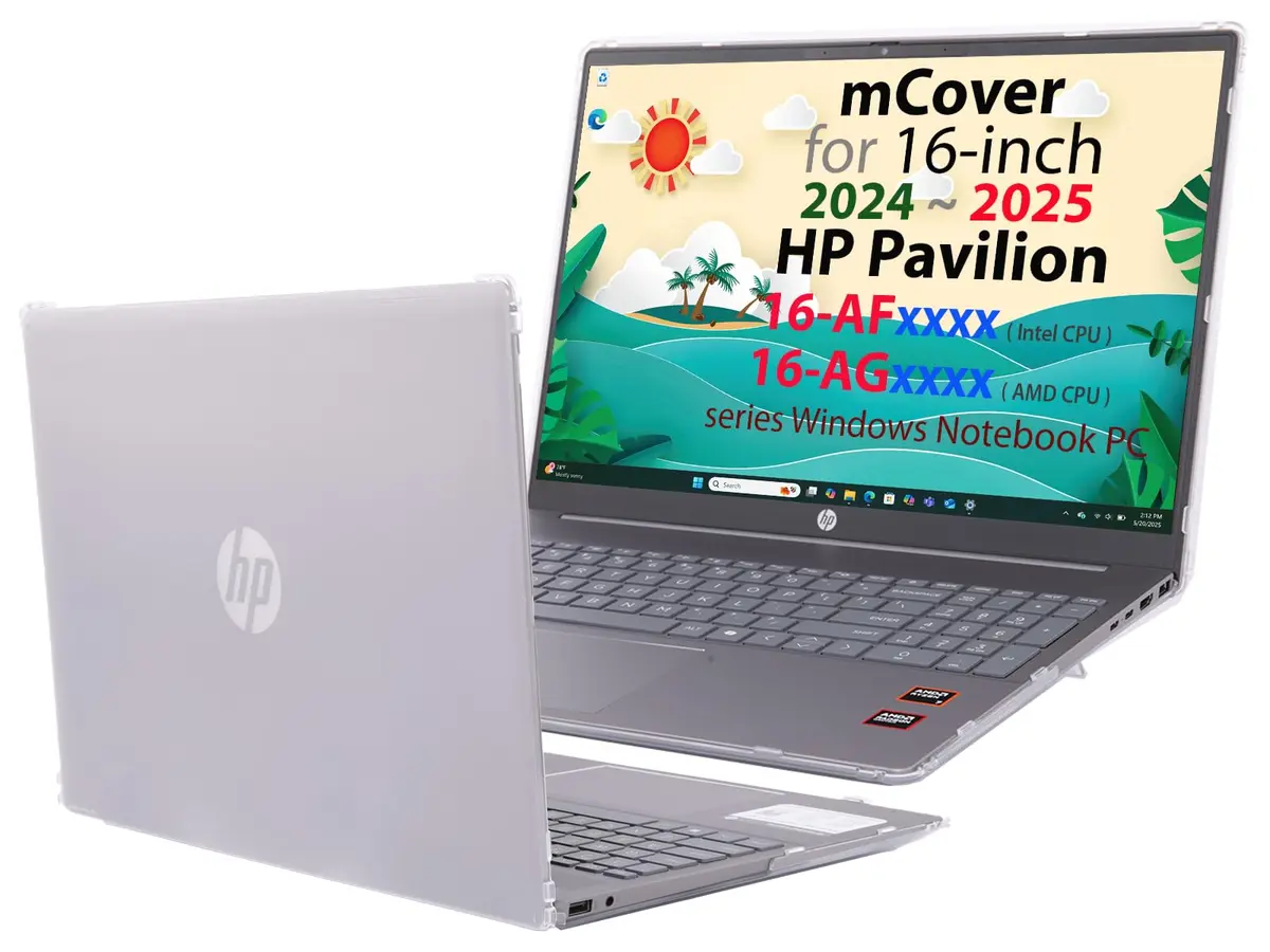 mCover Case ONLY for HP Pavilion 16-inch Laptop 2024+ | Clear Polycarbonate Shell (70-120 chars) - main product image