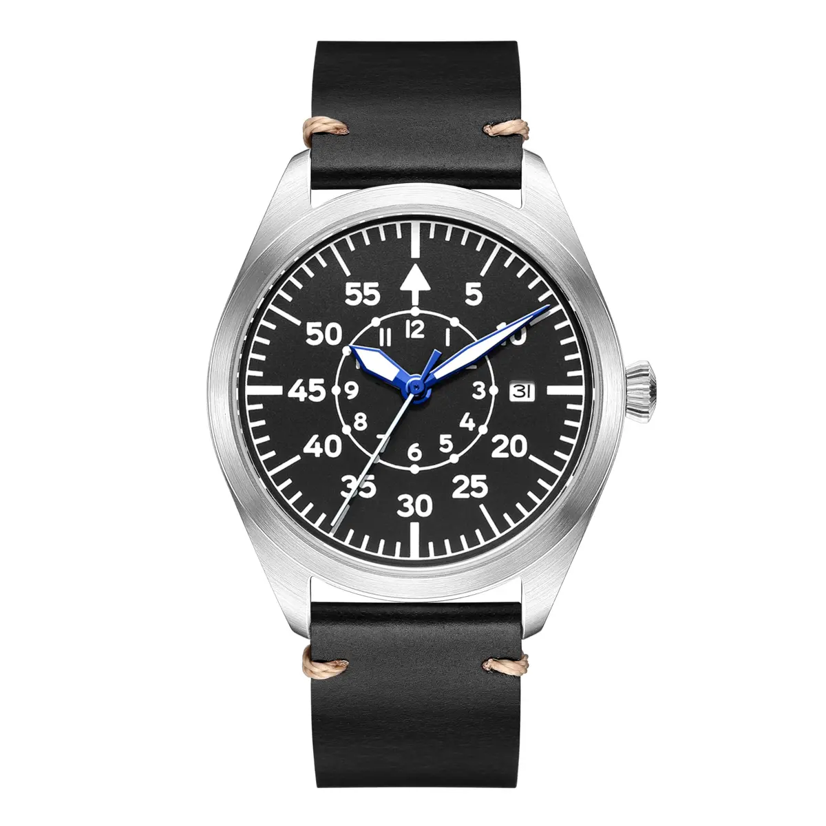 Boyarca Pilot Watch Men's Aviator Automatic Mechanical Watch 40mm (Black B) | Japan MIYOTA 8215 Movement - view 2