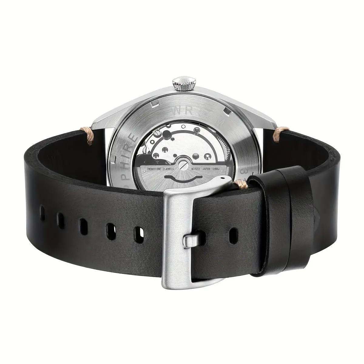 Boyarca Pilot Watch Men's Aviator Automatic Mechanical Watch 40mm (Black B) | Japan MIYOTA 8215 Movement - view 3