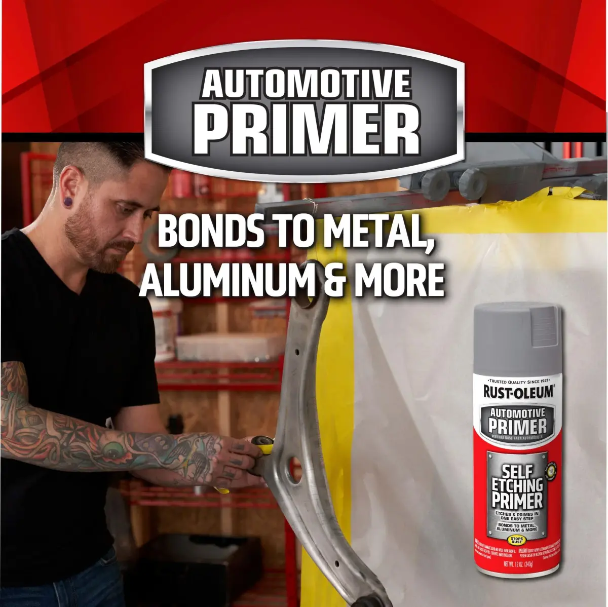 Rust-Oleum Automotive Self Etching Primer Spray Paint - Dark Green, 12 oz (Pack of 4) - view 3