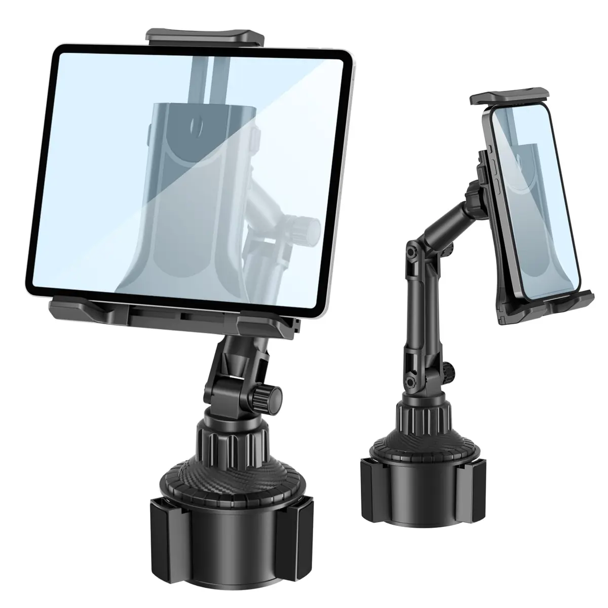 Aourxiv Car Cup Holder Phone & Tablet Mount | 8.7" Adjustable Arm, 4"-13" Device Compatibility - main product image