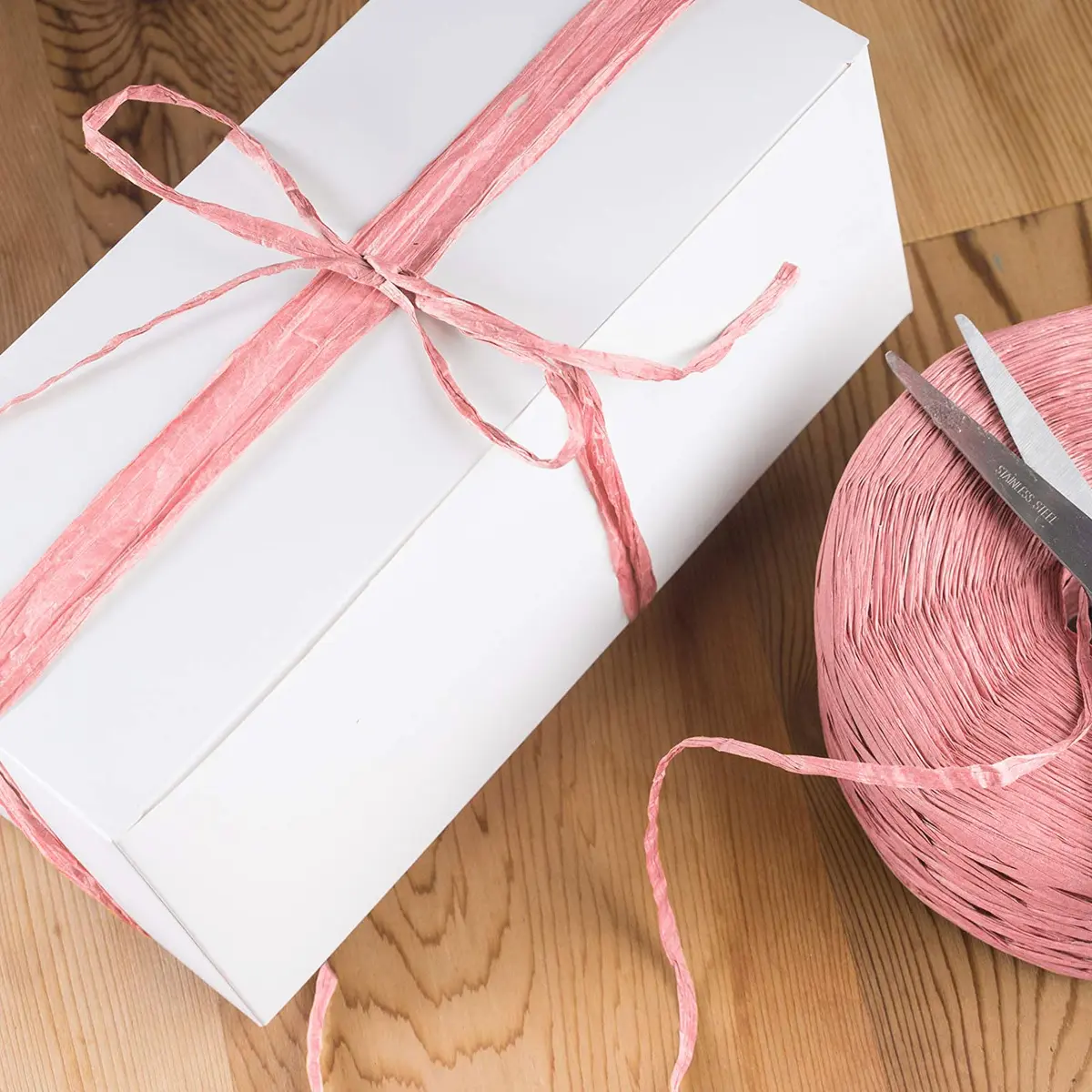 CREATRILL Raffia Paper Craft Ribbon 218 Yards (654 ft / 199 m) Pink | Eco-Friendly & Biodegradable - view 3