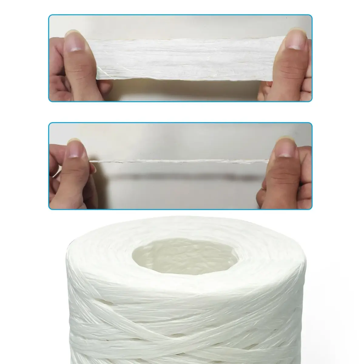 CREATRILL Raffia Paper Craft Ribbon 218 Yards (654 ft / 199 m) | Natural Rustic White - view 4