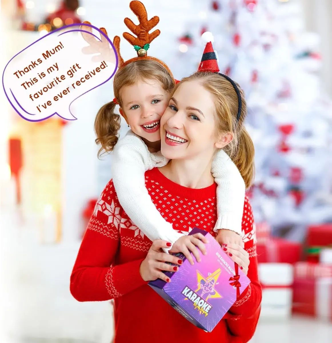 YLL Karaoke Machine for Kids, Orange | Portable Bluetooth Speaker with 2 Wireless Microphones, 5 Magic Voices Party, Present for Boys Ages 3,4,5,6,7,8,9,10+ - view 5