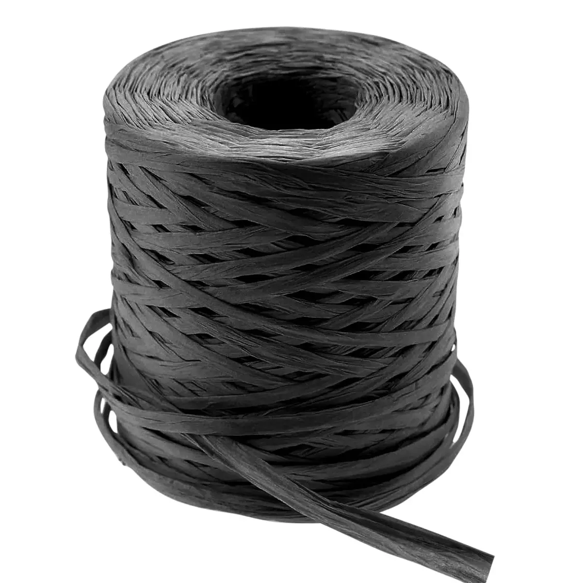 CREATRILL Black Raffia Paper Craft Ribbon 218 Yards (654 m) | Eco-Friendly & Biodegradable - main product image