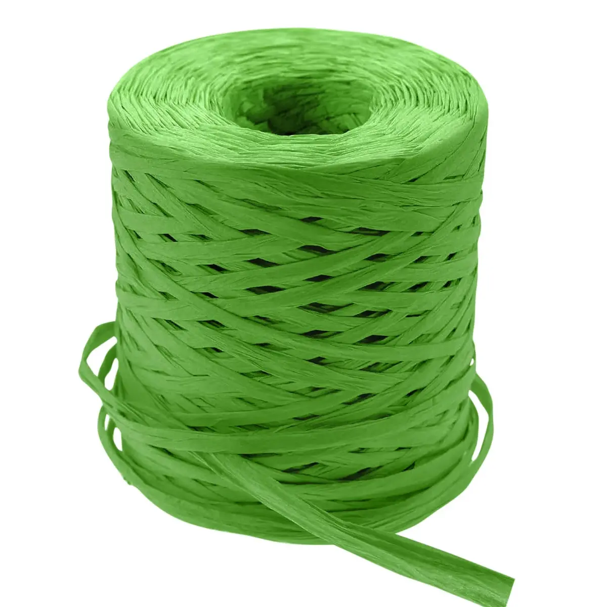 CREATRILL Raffia Paper Craft Ribbon 218 Yards (654 Meters) | Rustic Green Solid - main product image