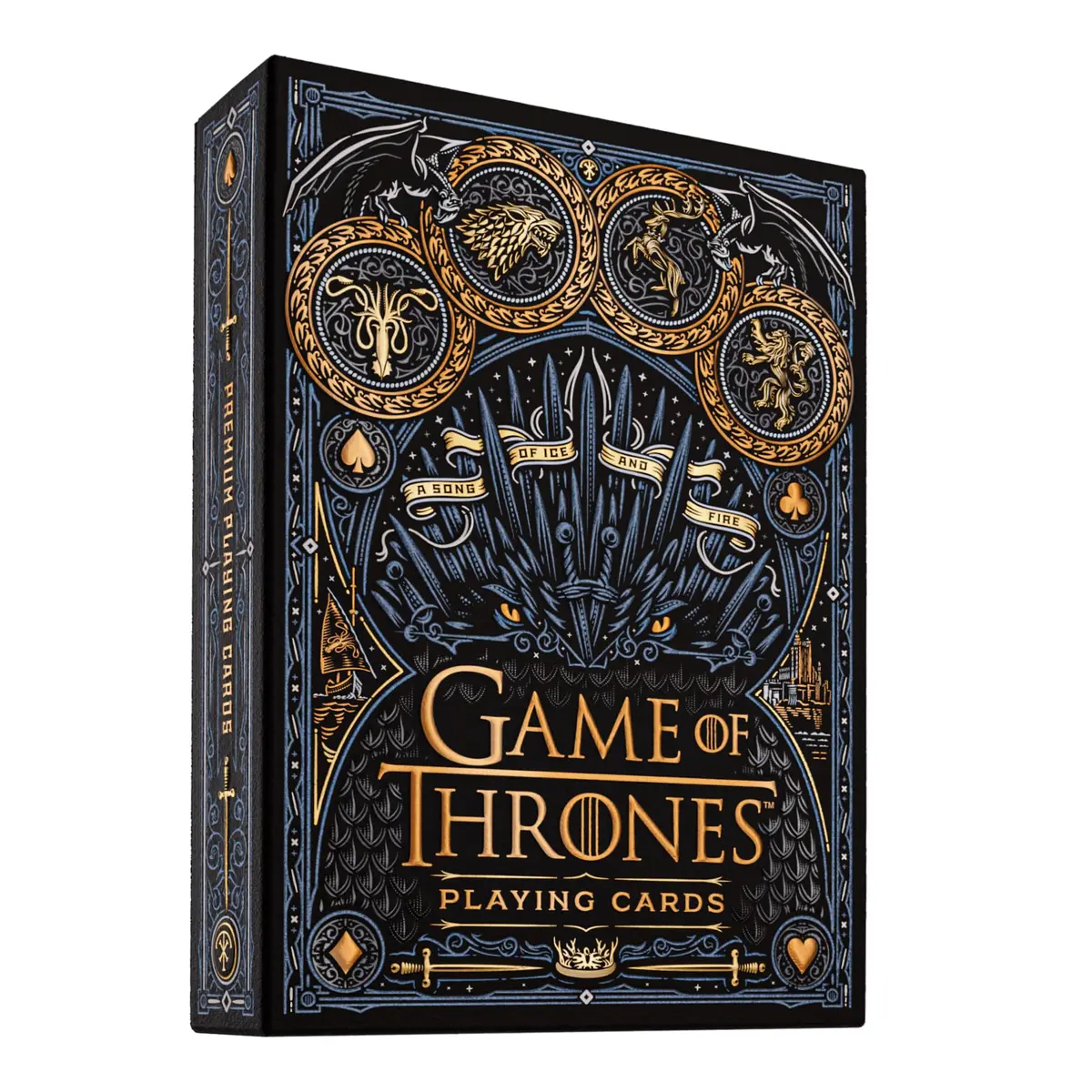 theory11 Game of Thrones Premium Playing Cards, Poker Size Standard Index | Luxury Foil Details and Themed Artwork - main product image