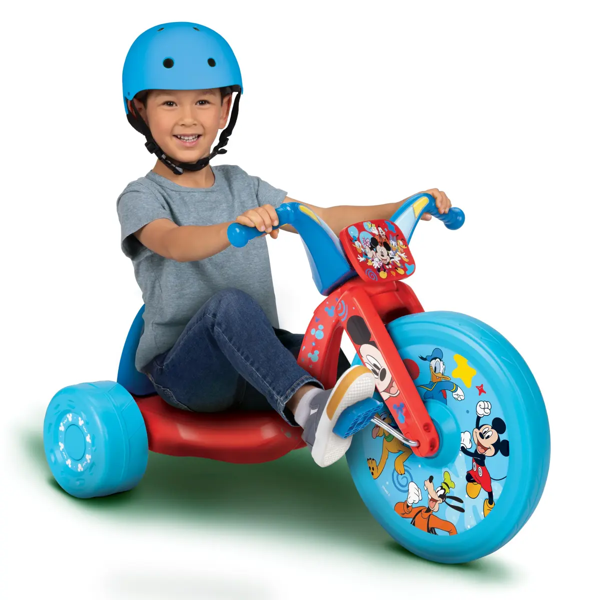 JAKKS Pacific Mickey Mouse Ride-On 15" Cruiser Tricycle for Kids 3-7 | Stable, Customizable, USA Import - main product image