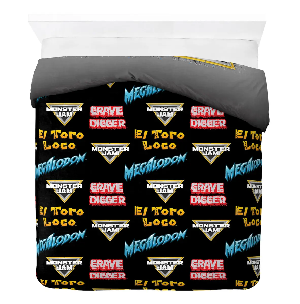 Jay Franco Monster Jam Kids Duvet Cover Set – Full 76"x86" (193x218 cm) | Officially Licensed Monster Truck Bedding - view 6