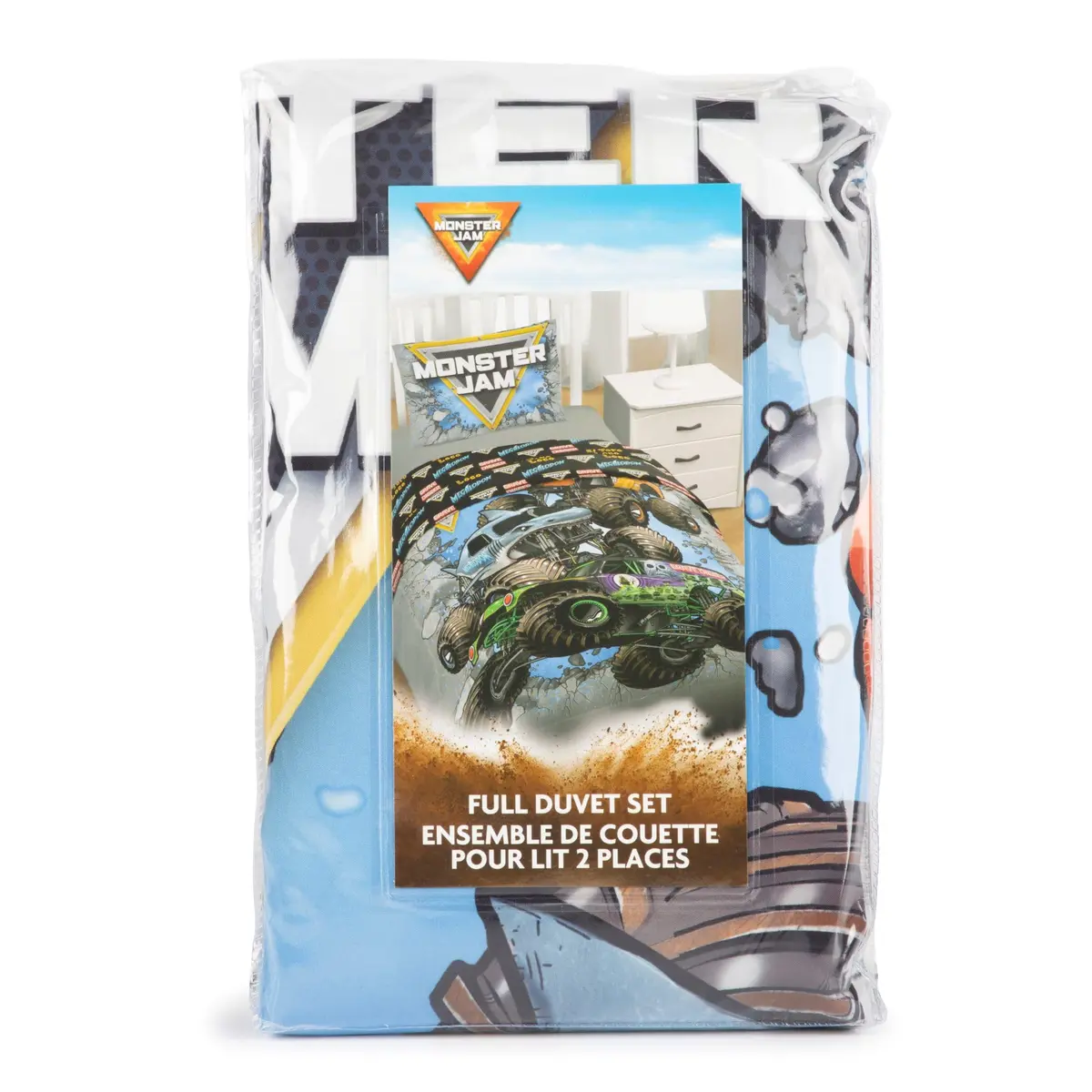 Jay Franco Monster Jam Kids Duvet Cover Set – Full 76"x86" (193x218 cm) | Officially Licensed Monster Truck Bedding - view 8