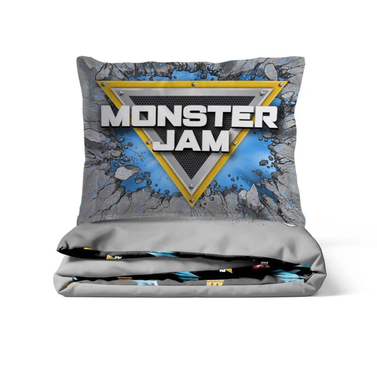 Jay Franco Monster Jam Kids Duvet Cover Set – Full 76"x86" (193x218 cm) | Officially Licensed Monster Truck Bedding - view 4