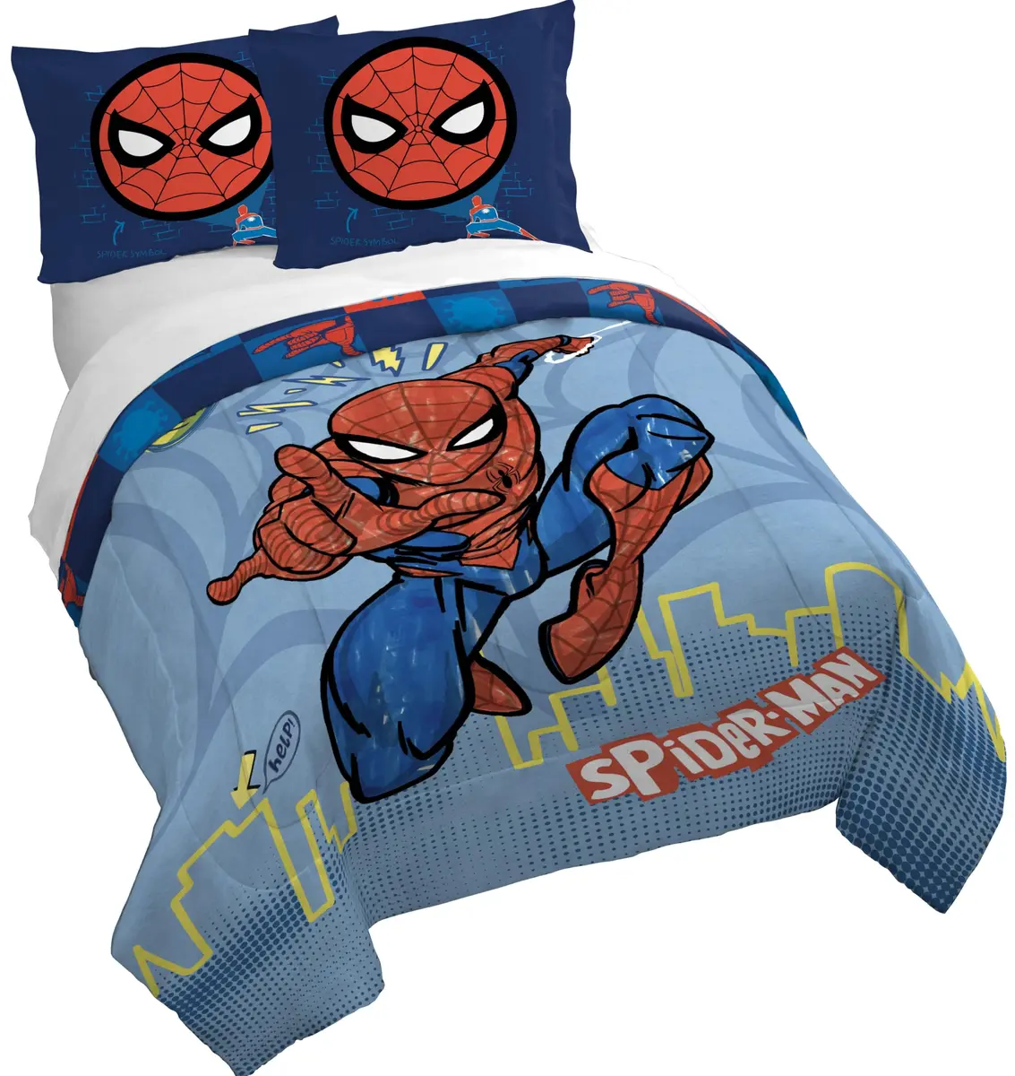 Jay Franco Spiderman Queen Duvet Cover Set 218cm (86" x 90") | Officially Licensed Marvel Bedding - main product image