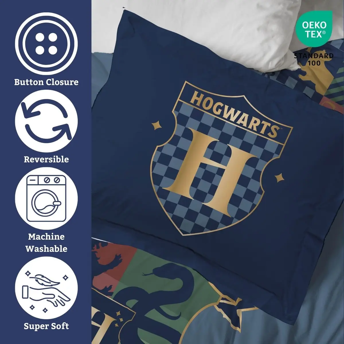 Jay Franco Harry Potter Duvet Cover Set Full Size 172cm x 218cm (68" x 86") | Officially Licensed Magical Charm - view 3