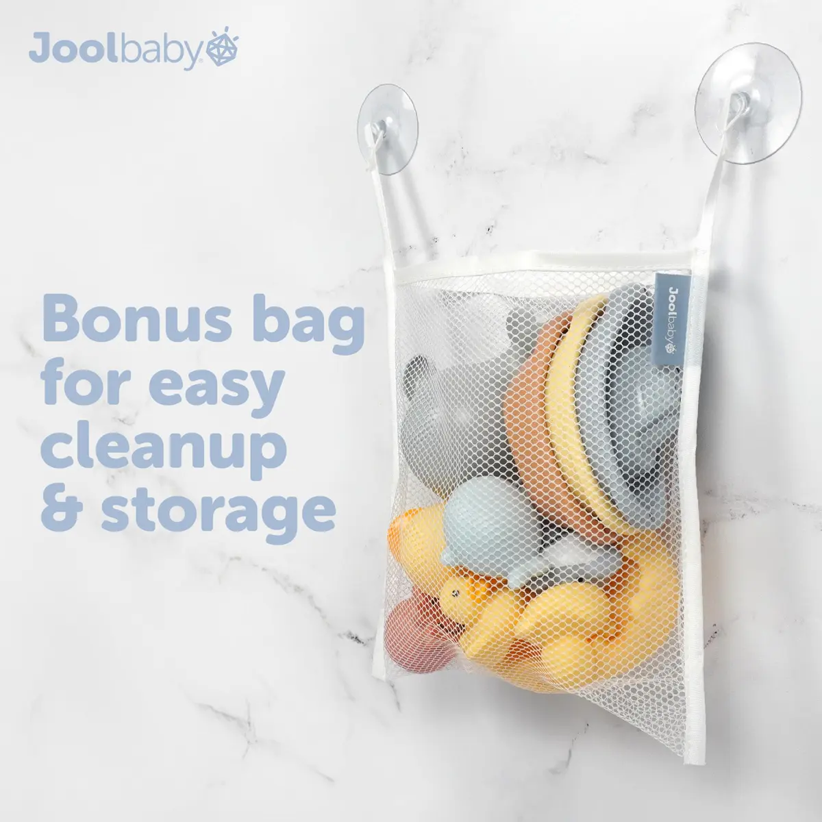 Jool Baby 12-Piece Bath Toy Gift Set with Storage Organizer | Classic Bath Time Fun for Babies & Toddlers - view 3