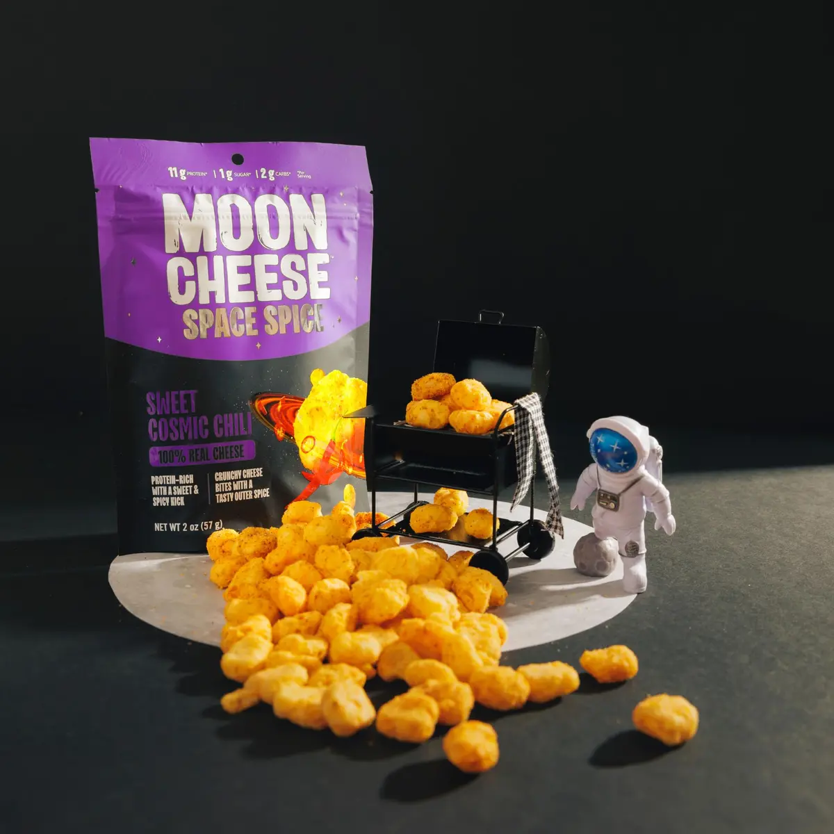 Moon Cheese Sweet Cosmic Chili Cheese Bites | Protein-Rich, Keto & Gluten-Free Snack (6 oz total) - view 4