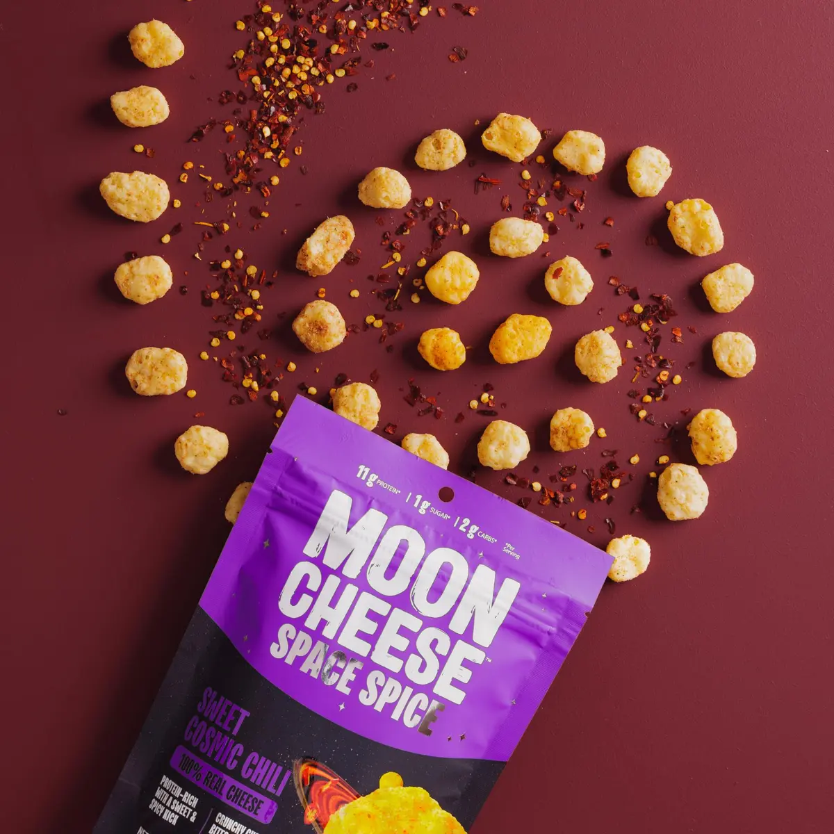 Moon Cheese Bites Bundle, Protein-Rich Cheese Snack, 6 oz (3-Pack) | Savory, Low-Carb, Gluten-Free - view 3
