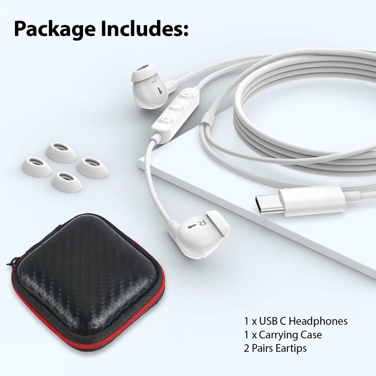 ACANDYA USB-C Wired Earbuds with Microphone & Volume Control, 1.2m Cable | Noise Isolating HiFi Stereo Headset - view 6