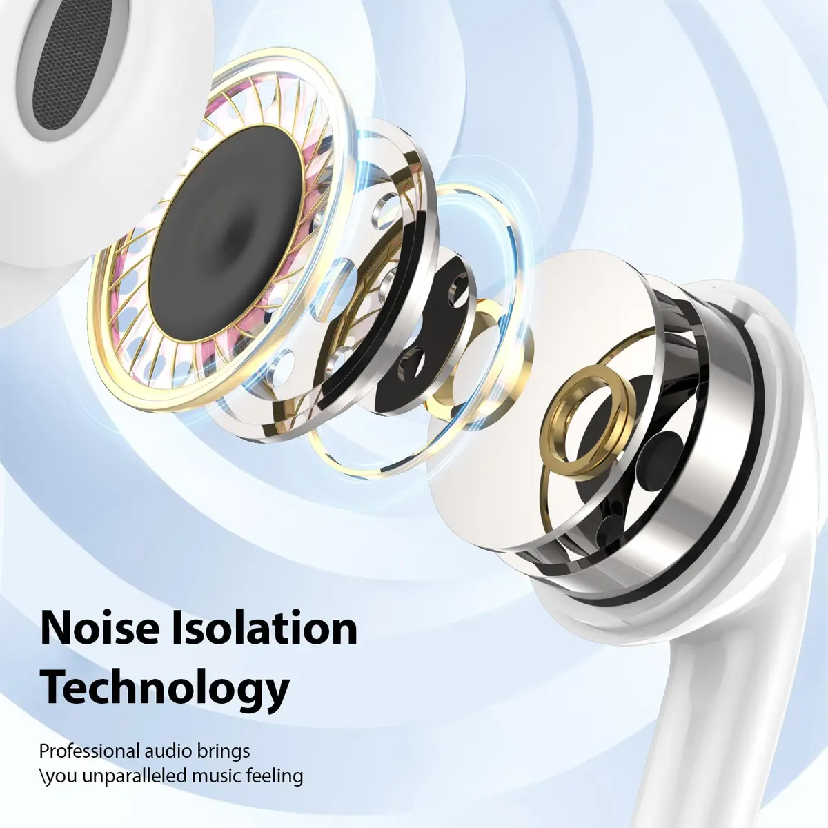 ACANDYA USB-C Wired Earbuds with Microphone & Volume Control, 1.2m Cable | Noise Isolating HiFi Stereo Headset - view 2
