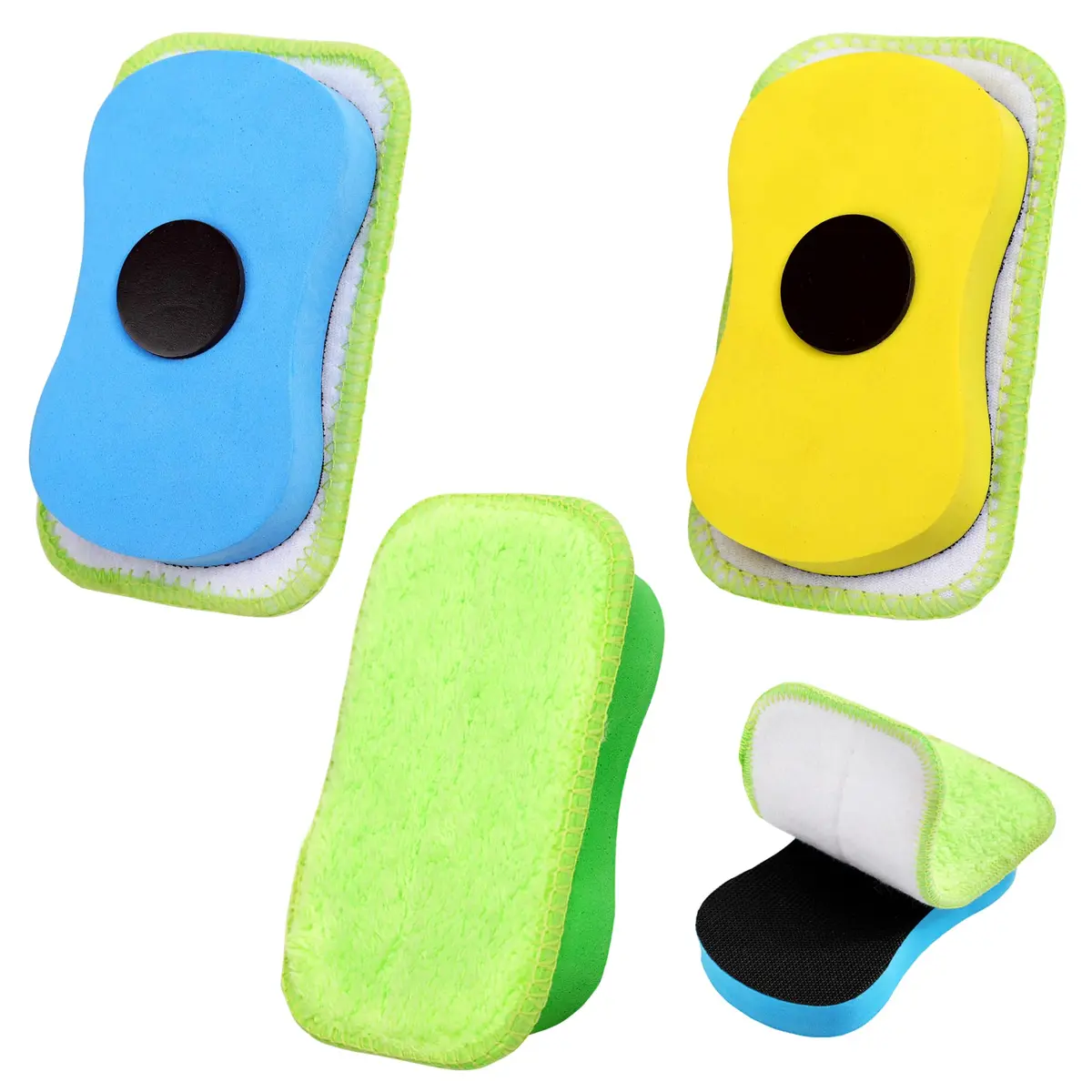 OSOPOLA 3 Pack Chalkboard Eraser + 6 Microfiber Cloths | Reusable Cleaning Tool for Whiteboards and Chalkboards - main product image