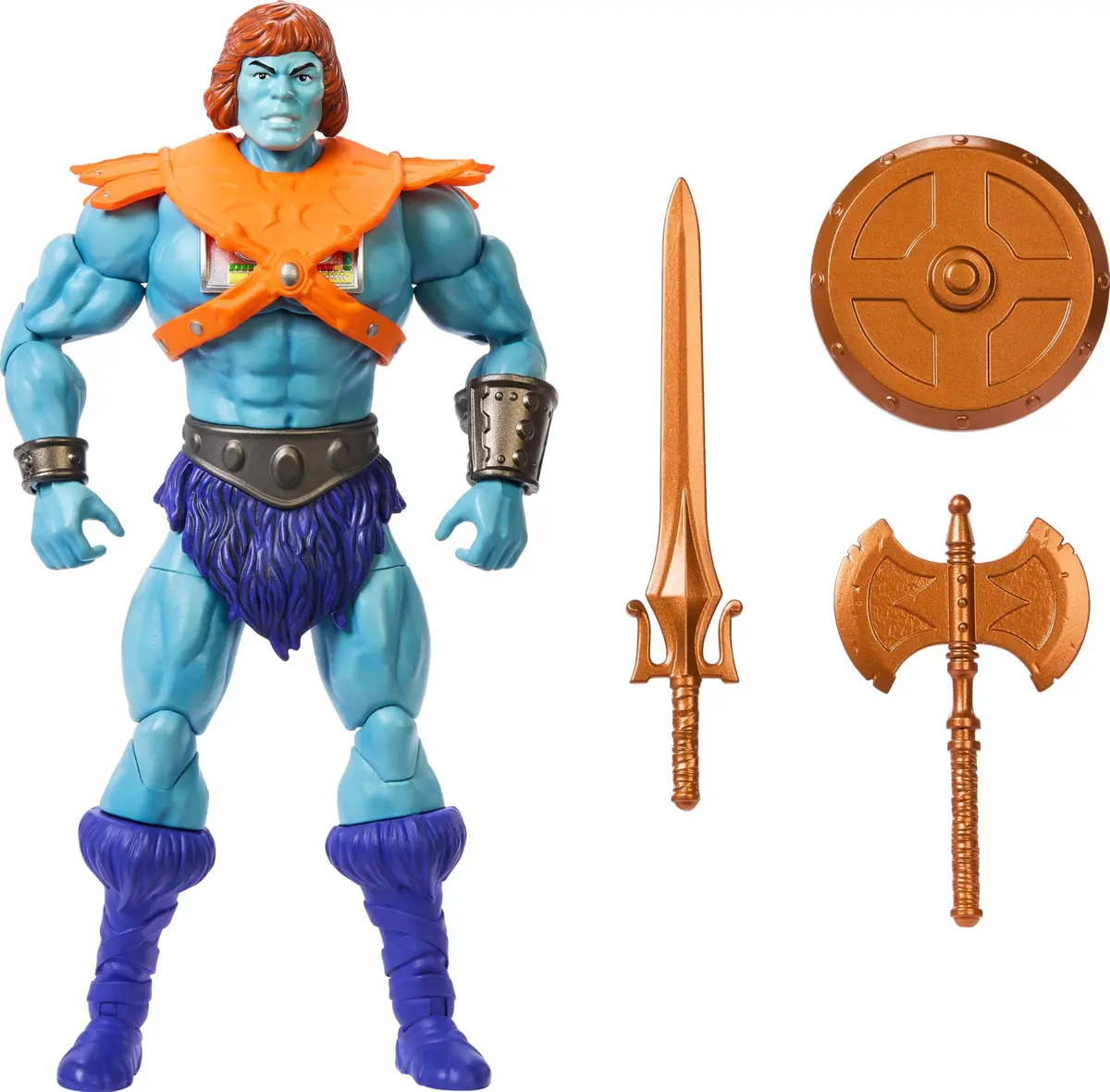 Masters of the Universe Masterverse Action Figure, Vintage Collection Faker, approx. 18 cm | Blue-Skinned Robot He-Man Villain with Accessories - main product image