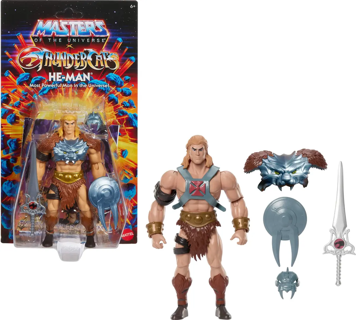 Masters of The Universe x ThunderCats 5.5 Inch Action Figure | Nostalgic Crossover Toy with Removable Armor & Mini Comic - main product image