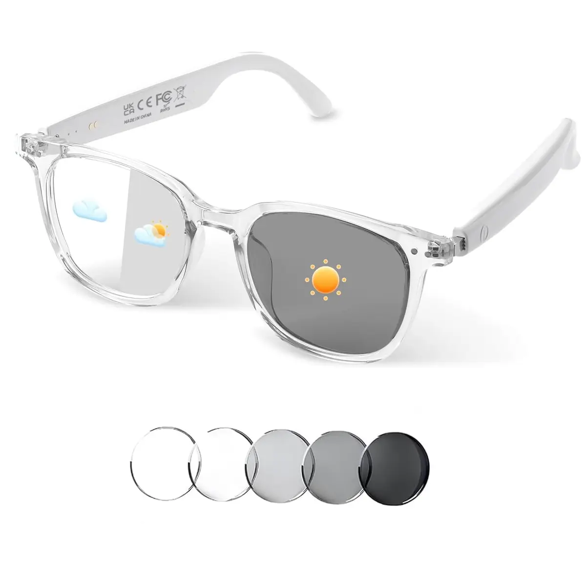 GenXenon Smart Glasses for Women Men | Bluetooth with Color-Changing Lenses - main product image