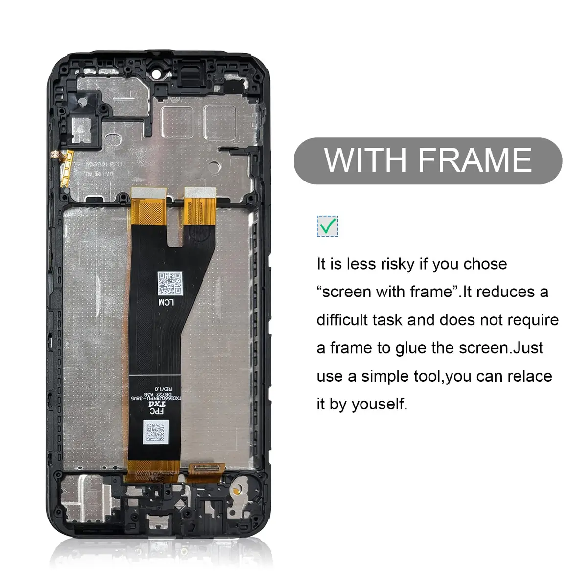 SIMDOG Samsung Galaxy A14 5G Screen Replacement SM-A146U with Frame, 170g (6 oz) | Full Assembly LCD Touch Display Digitizer - view 8