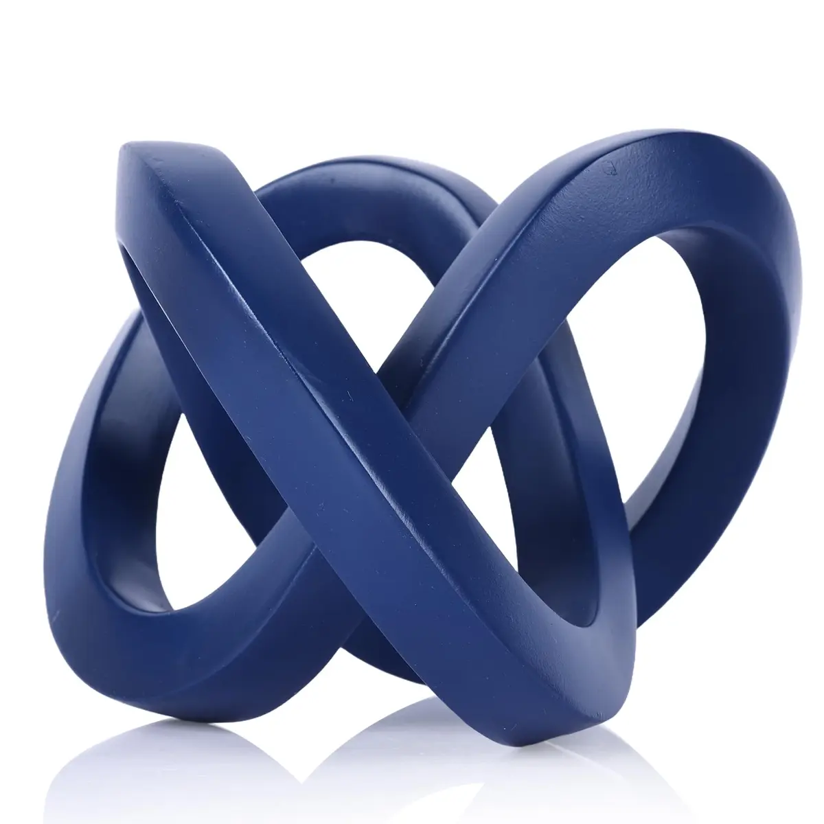 DOVDOV Blue Knot Decorative Sculpture 3.9 inches | Modern Art Mobius Ring for Home & Office - main product image