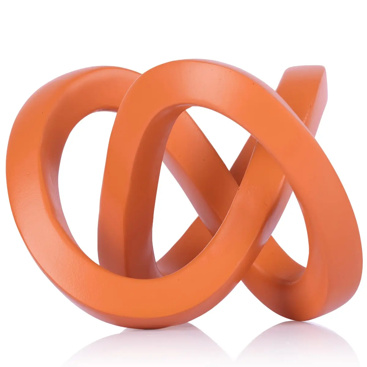 DOVDOV Orange Sculpture 3.9 inches | Modern Möbius Strip Home Decor - main product image