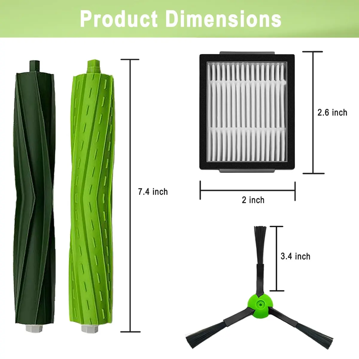 Bvhonwe Vacuum Filter Replacement Parts for iRobot Roomba i3 i7 i6 i8 Series | 18 Pack, Reusable, High-Quality - view 6